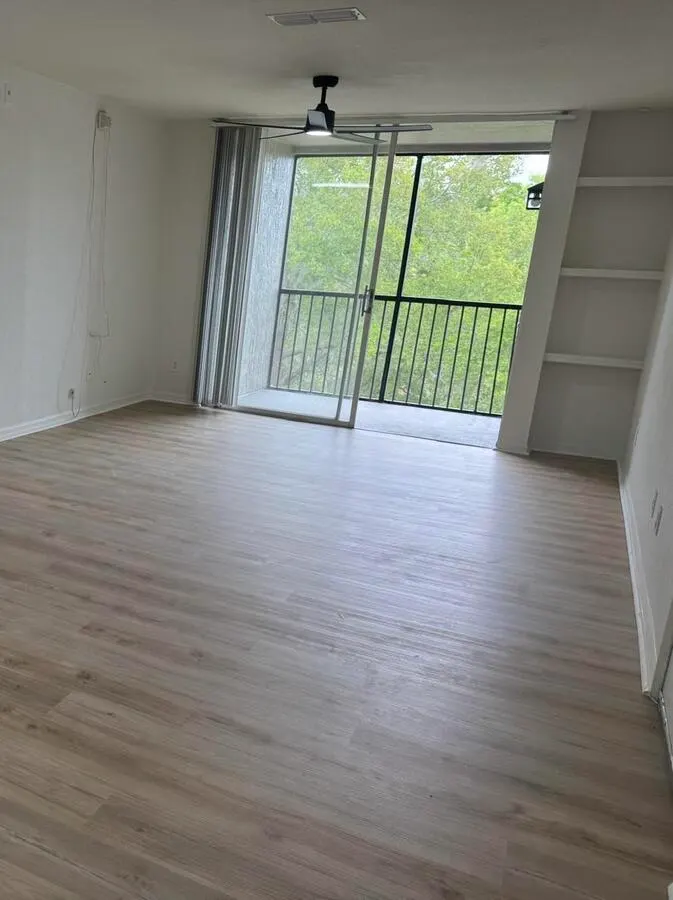 Living room after new flooring installation