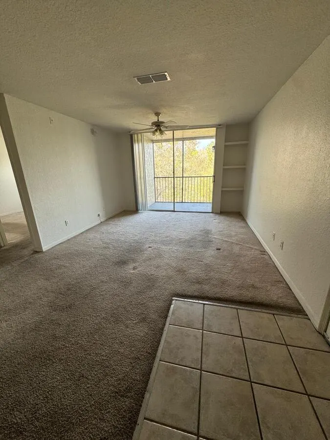 Living room before new flooring